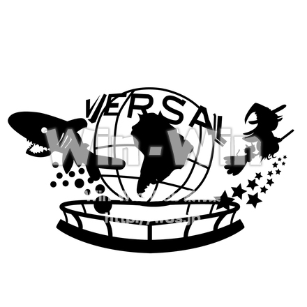 USJ_Landmarkのシルエット素材 W-023585