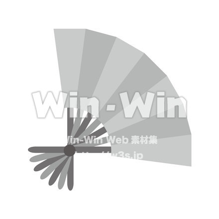 扇子のシルエット素材 W-023305