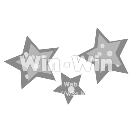 ひとでの家族のシルエット素材 W-023427