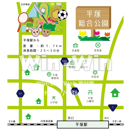 地図のCG・イラスト素材 W-023175