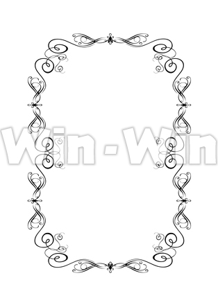 フレームデザインのシルエット素材 W-022823