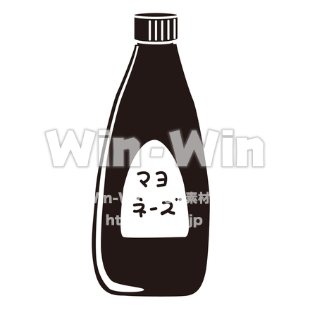 マヨネーズのシルエット素材 W-022764