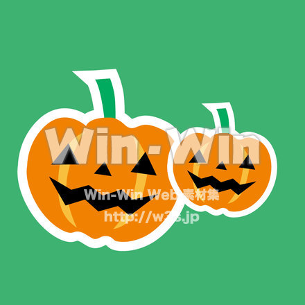 ハロウィンのかぼちゃのCG・イラスト素材 W-023442