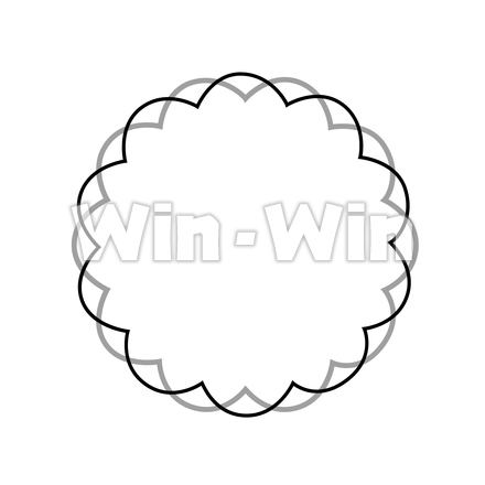 ラベルフレームのシルエット素材 W-023382