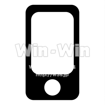 スマホのシルエット素材 W-022657