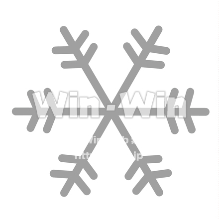 雪-3のシルエット素材 W-023616