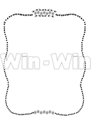 さくら散る散るのシルエット素材 W-022201