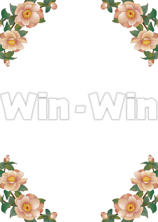 椿フレームのCG・イラスト素材 W-023401