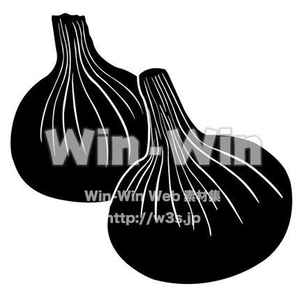 玉ねぎのシルエット素材 W-022341