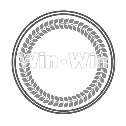 ラベルフレームのシルエット素材 W-022849