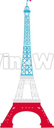 エッフェル塔のCG・イラスト素材 W-022597