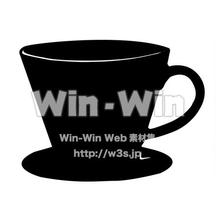 ドリッパーのシルエット素材 W-022340