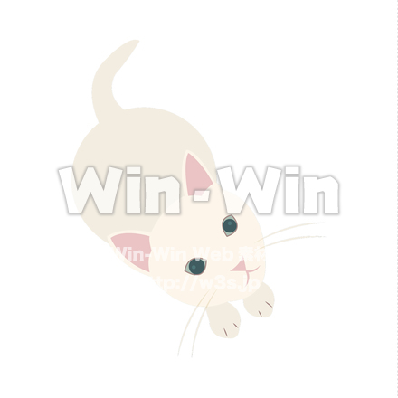 白猫のCG・イラスト素材 W-022357