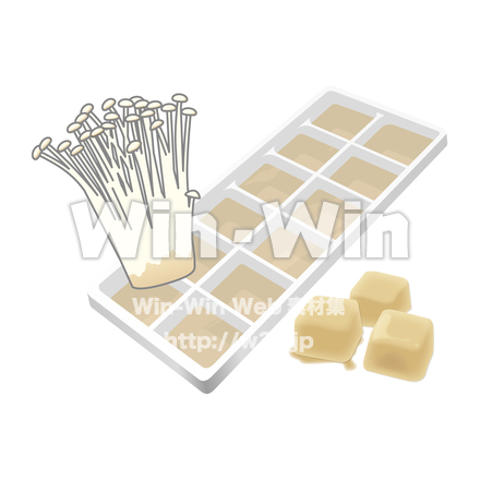 えのき氷のCG・イラスト素材 W-023347