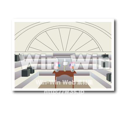 納骨堂のCG・イラスト素材 W-022982