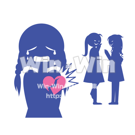いじめられる人といじめる人のCG・イラスト素材 W-023222