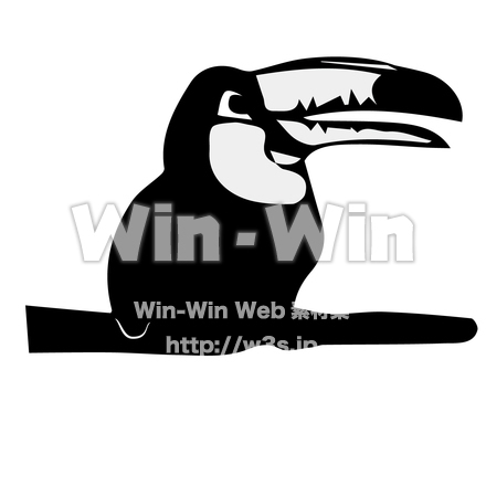 オオハシわしのシルエット素材 W-023432