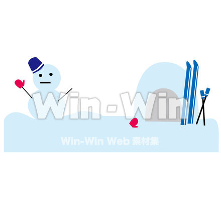雪だるまとかまくらのCG・イラスト素材 W-022668