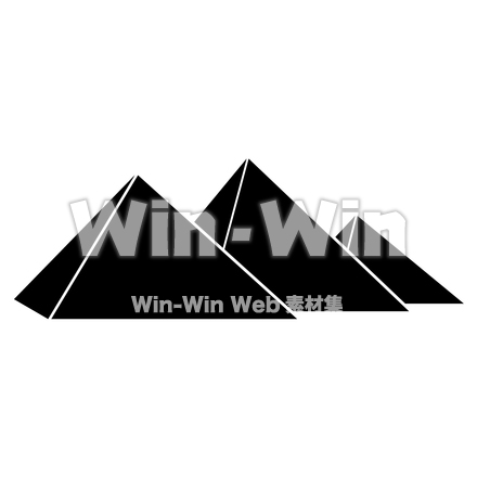 ピラミッドのシルエットのシルエット素材 W-023772