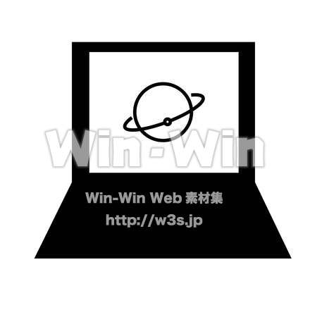 シンボルマーク・ネットワークのシルエット素材 W-023270