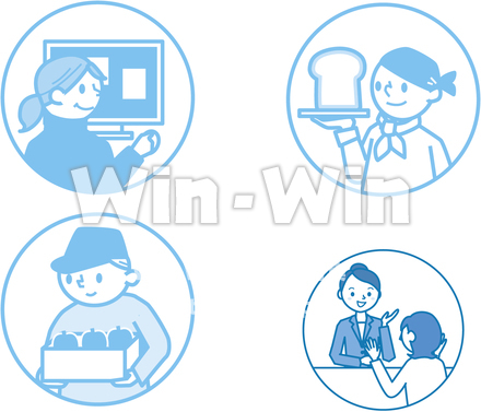 働く人々のCG・イラスト素材 W-023365