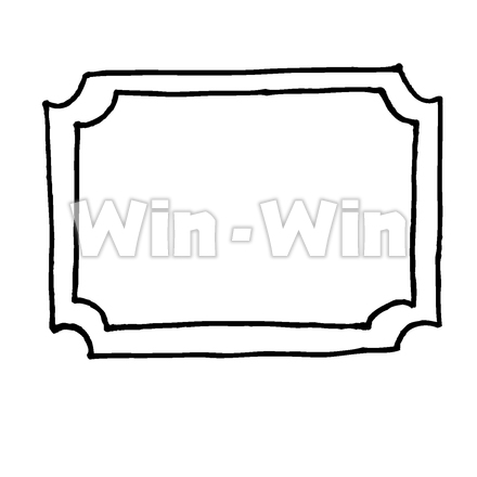 フレームのシルエット素材 W-023888