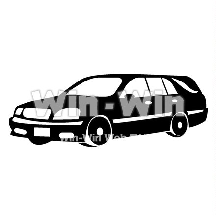 霊柩車のシルエット素材 W-023932