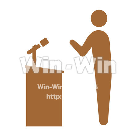 スピーチのピクトグラムのCG・イラスト素材 W-023862