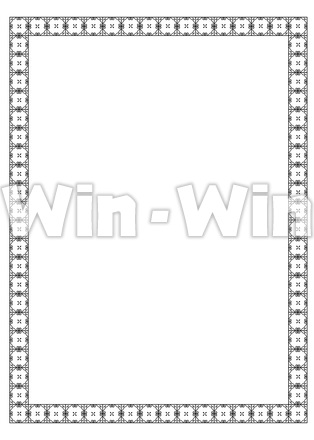 フレームデザインのシルエット素材 W-022785