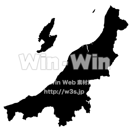 新潟県のシルエット素材 W-023707