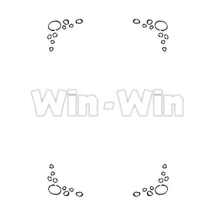 水玉フレームのシルエット素材 W-023309