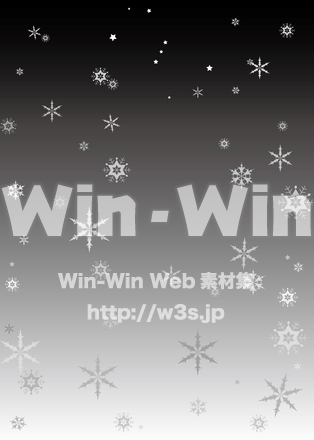 オリオン座と雪の結晶のシルエット素材 W-023130