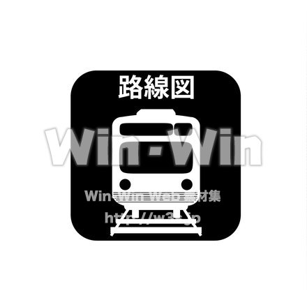 路線図アイコンのシルエット素材 W-022205