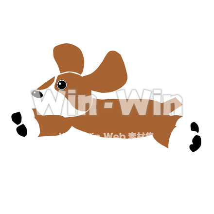 かっとぶワンちゃんのCG・イラスト素材 W-023946