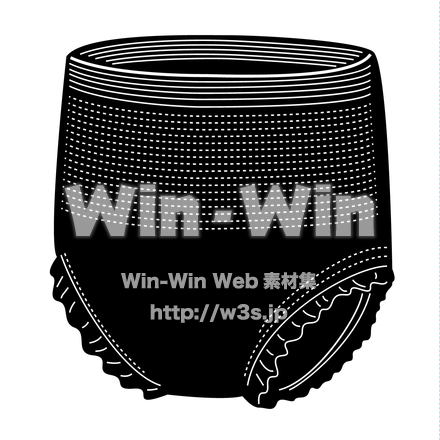 大人用紙おむつのシルエット素材 W-022774