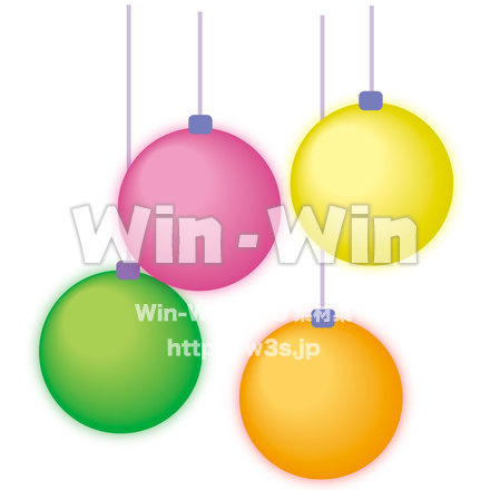 クリスマスオーナメントのCG・イラスト素材 W-023439