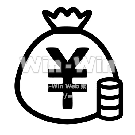 シンボルマーク「金融」のシルエット素材 W-022907