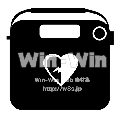AEDのシルエット素材 W-022568