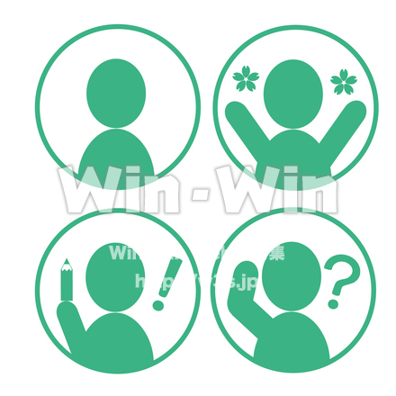 ピクト×4のCG・イラスト素材 W-023825