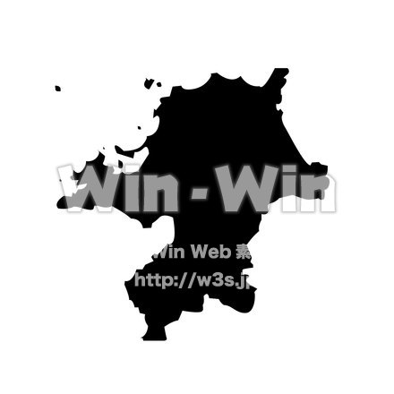 福岡県のシルエット素材 W-022890