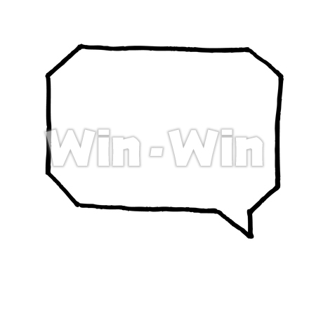 吹き出しのシルエット素材 W-023321