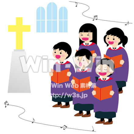 聖歌隊のCG・イラスト素材 W-023191