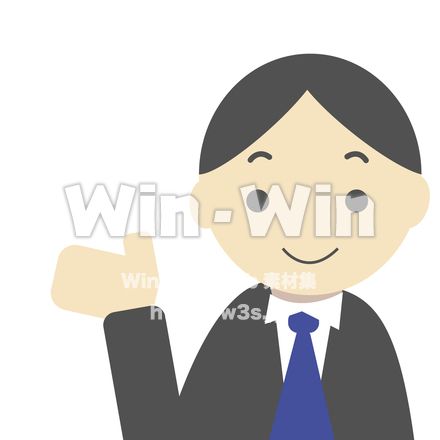 案内をする男性のCG・イラスト素材 W-022685