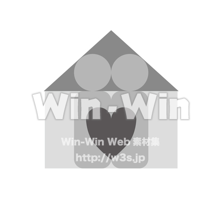 住宅のシルエット素材 W-023012