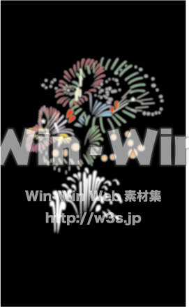 花火　スターマインのCG・イラスト素材 W-022624