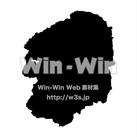 栃木県のシルエット素材 W-023351