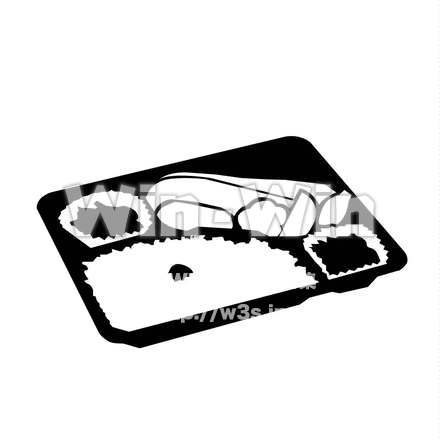 お弁当のシルエット素材 W-023071
