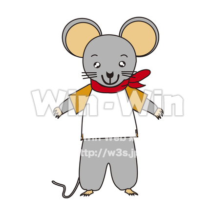 TシャツねずみのCG・イラスト素材 W-023973