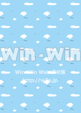 鳥と雲のCG・イラスト素材 W-022642