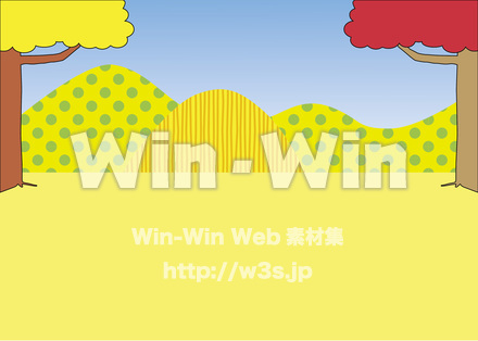 秋の原っぱのCG・イラスト素材 W-023398